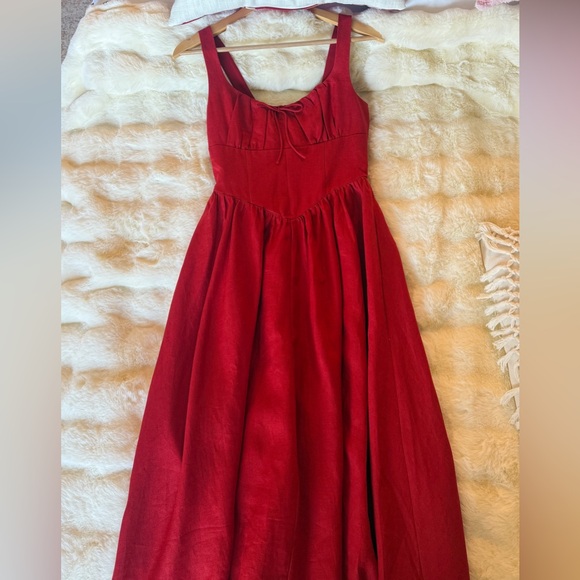 Reformation Red Midi Dress - Picture 10 of 15